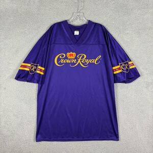 Crown Royal Whiskey Football Jersey Men’s Large Purple Double Sided Hip Hop